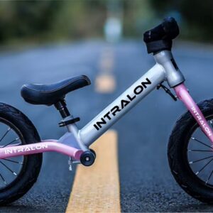Intralon Balance Bike 14 - Long Wheel Base - Silver Pink