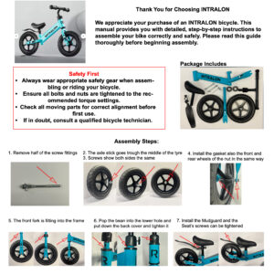 INTRALON First Explorer 12" Balance Bike 2 3 4 5 Years Old Boys Girls 25 INTRALON Intralon Balance Bike Manual Guide 12 First Explorer 2025 Page 01