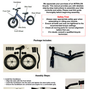 INTRALON Advanced 12" Balance Bike for 2 3 4 5 years old boys and girls 40 INTRALON Intralon Balance Bike Manual Guide 2025 Advnaced M B A4 PAGE 01